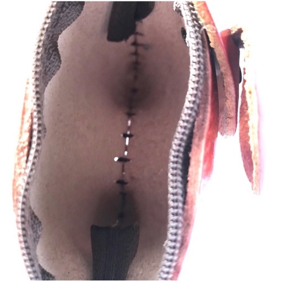 (25)New Handmade Genuine Leather Handcrafted Elephant Wristlet Bag Pouch - Picture 4 of 5